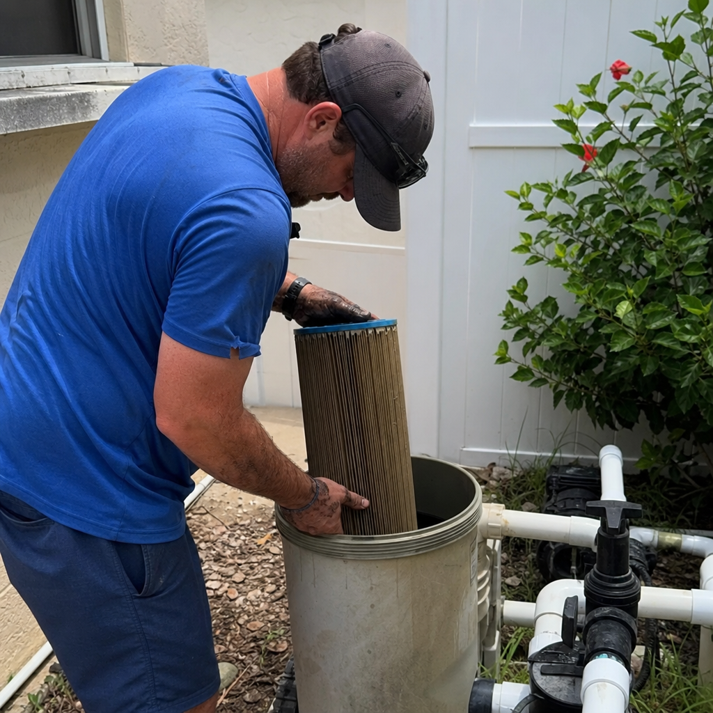 Pool Filter Clean in Sarasoto